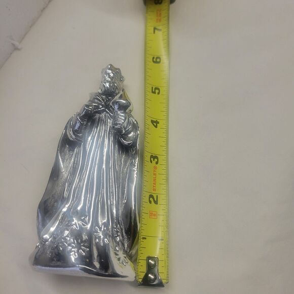 9 Piece antique Silver nativity with wood Creche Christmas  in Original Open Box - Picture 14 of 15